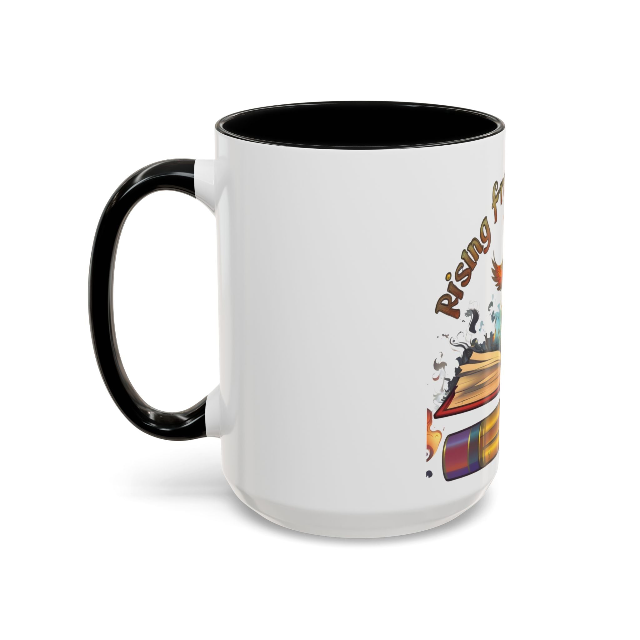 Rising from the Ashes Coffee Mug | Inspirational Phoenix Design | Motivational Gift for Book Lovers &amp; Comebacks