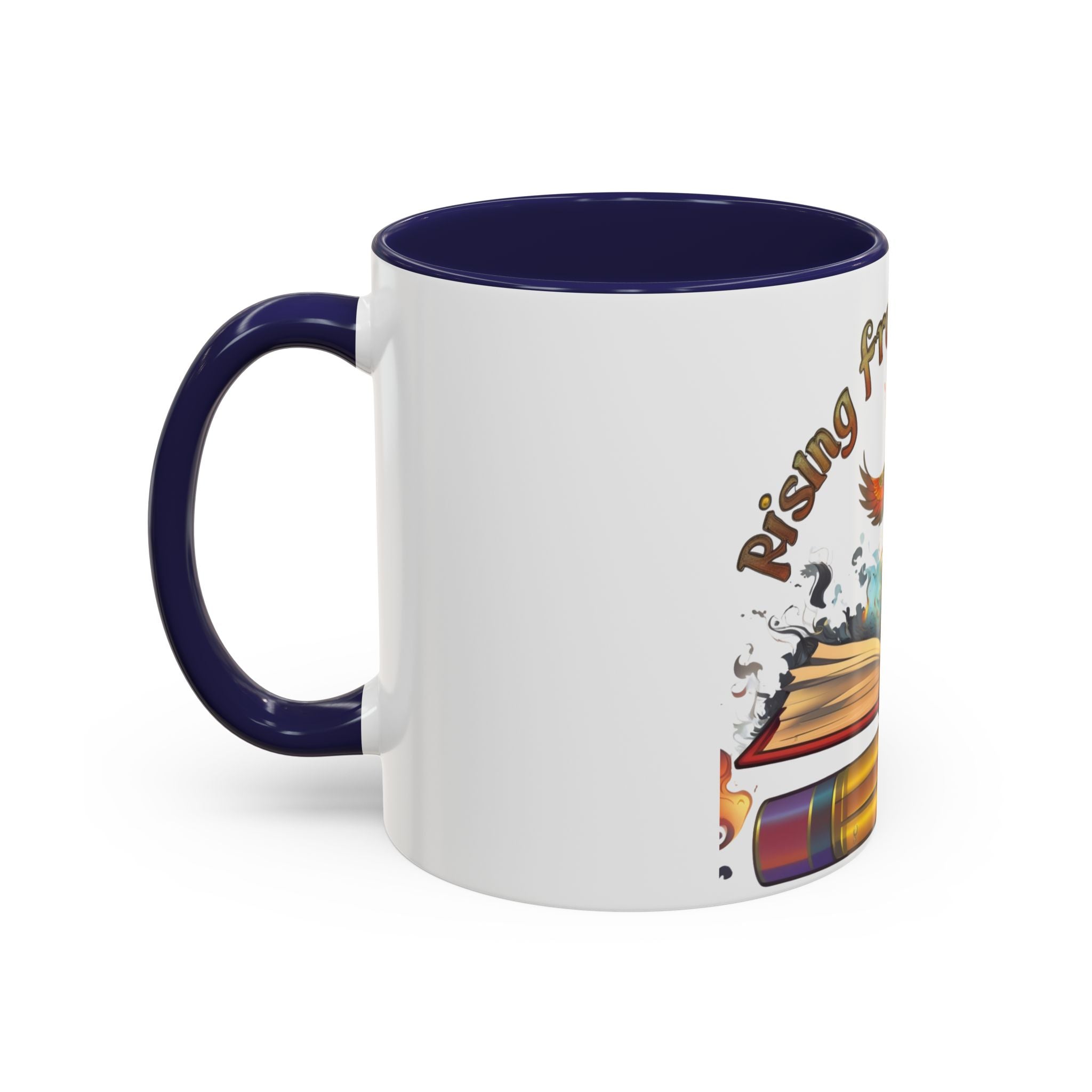 Rising from the Ashes Coffee Mug | Inspirational Phoenix Design | Motivational Gift for Book Lovers &amp; Comebacks
