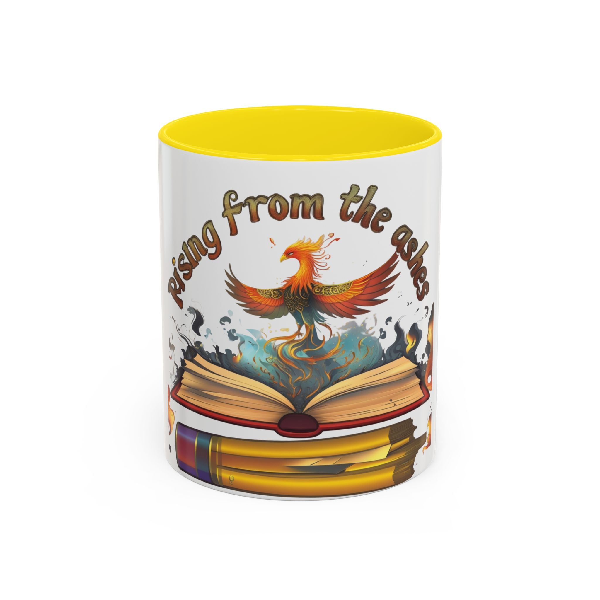Rising from the Ashes Coffee Mug | Inspirational Phoenix Design | Motivational Gift for Book Lovers &amp; Comebacks