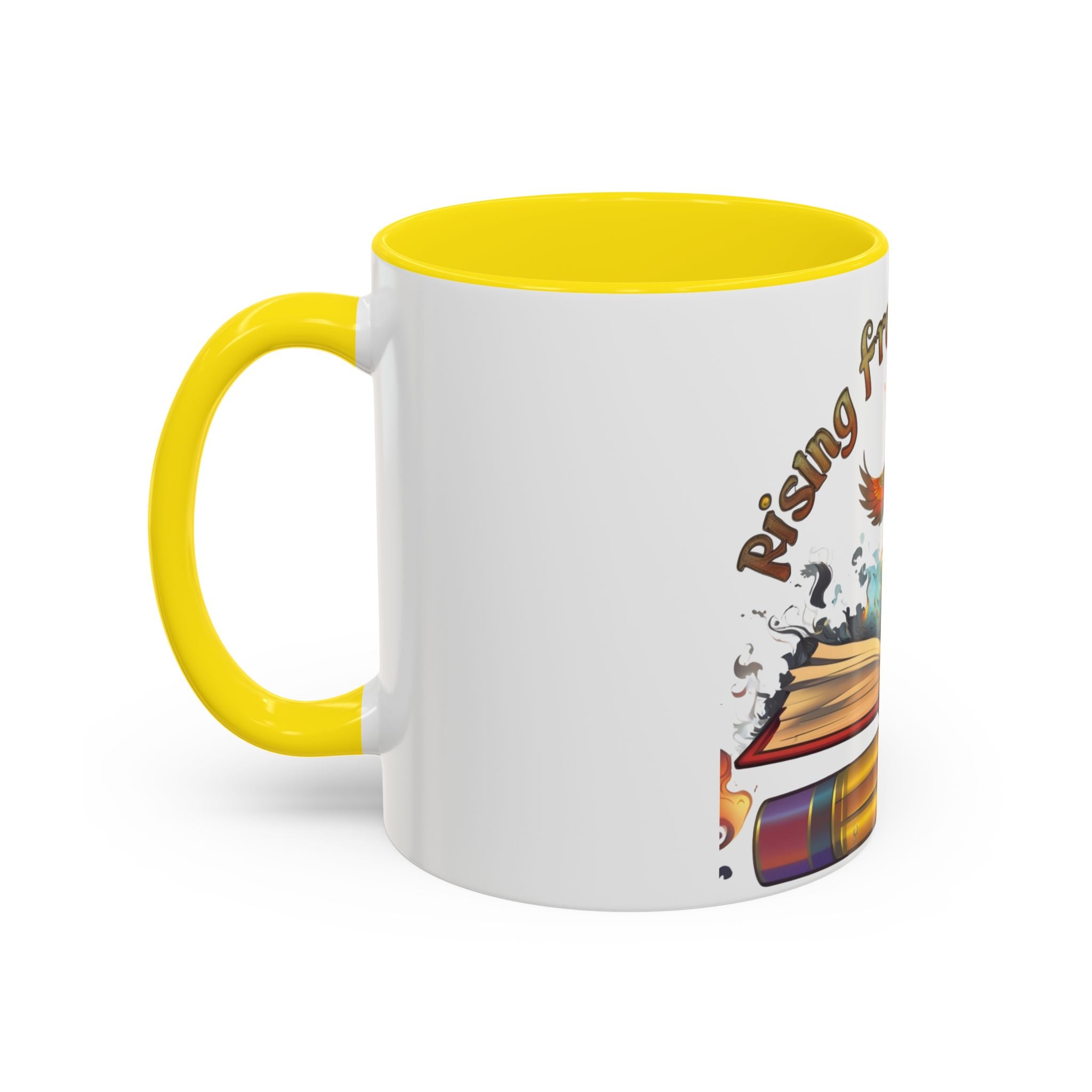 Rising from the Ashes Coffee Mug | Inspirational Phoenix Design | Motivational Gift for Book Lovers &amp; Comebacks