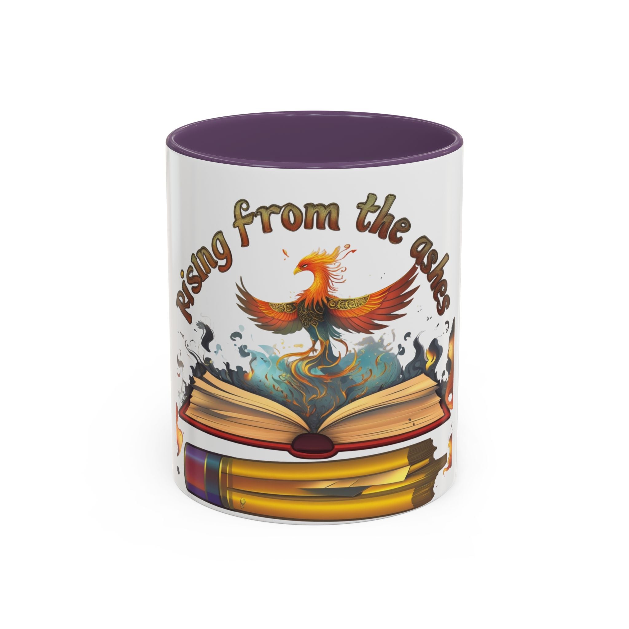 Rising from the Ashes Coffee Mug | Inspirational Phoenix Design | Motivational Gift for Book Lovers &amp; Comebacks