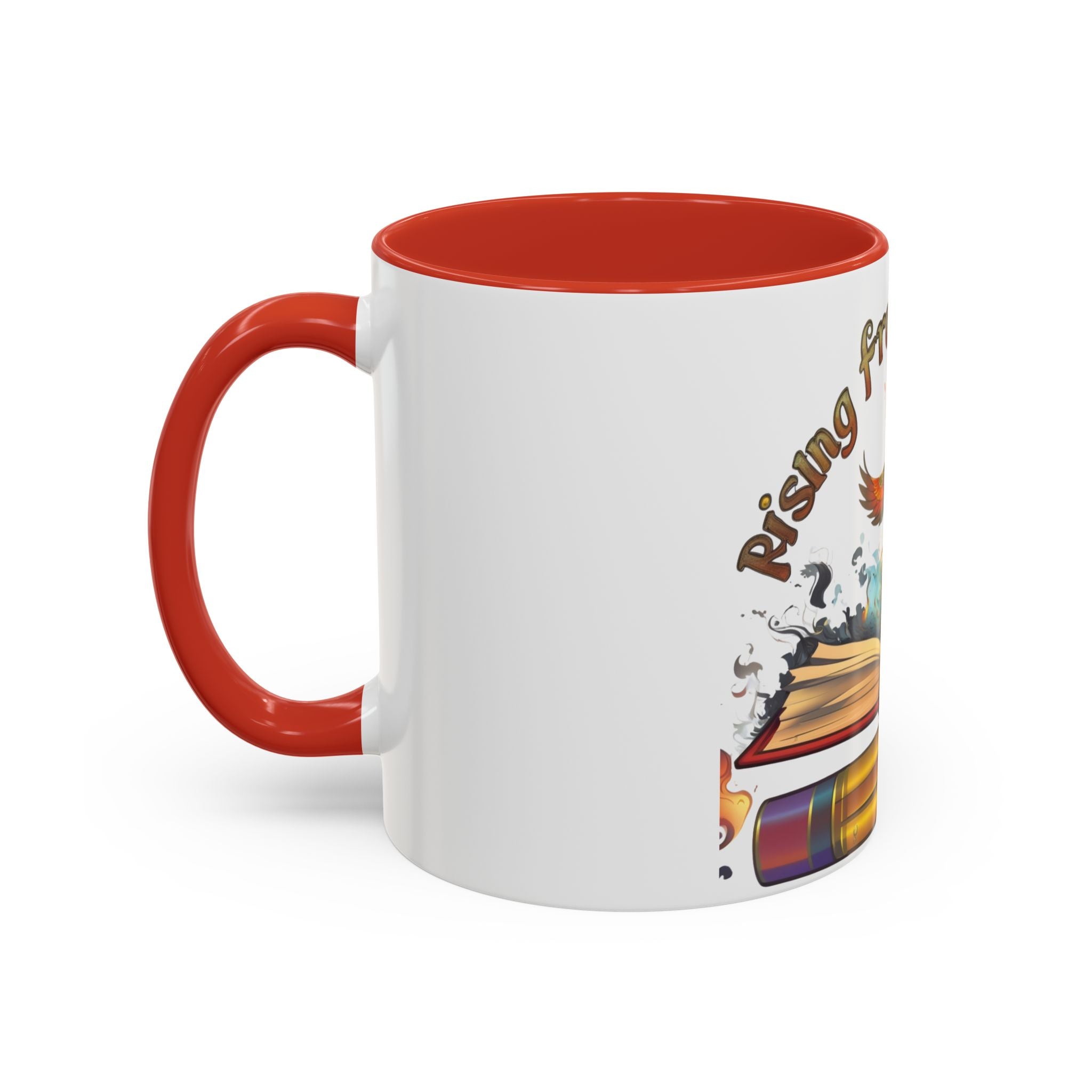 Rising from the Ashes Coffee Mug | Inspirational Phoenix Design | Motivational Gift for Book Lovers &amp; Comebacks
