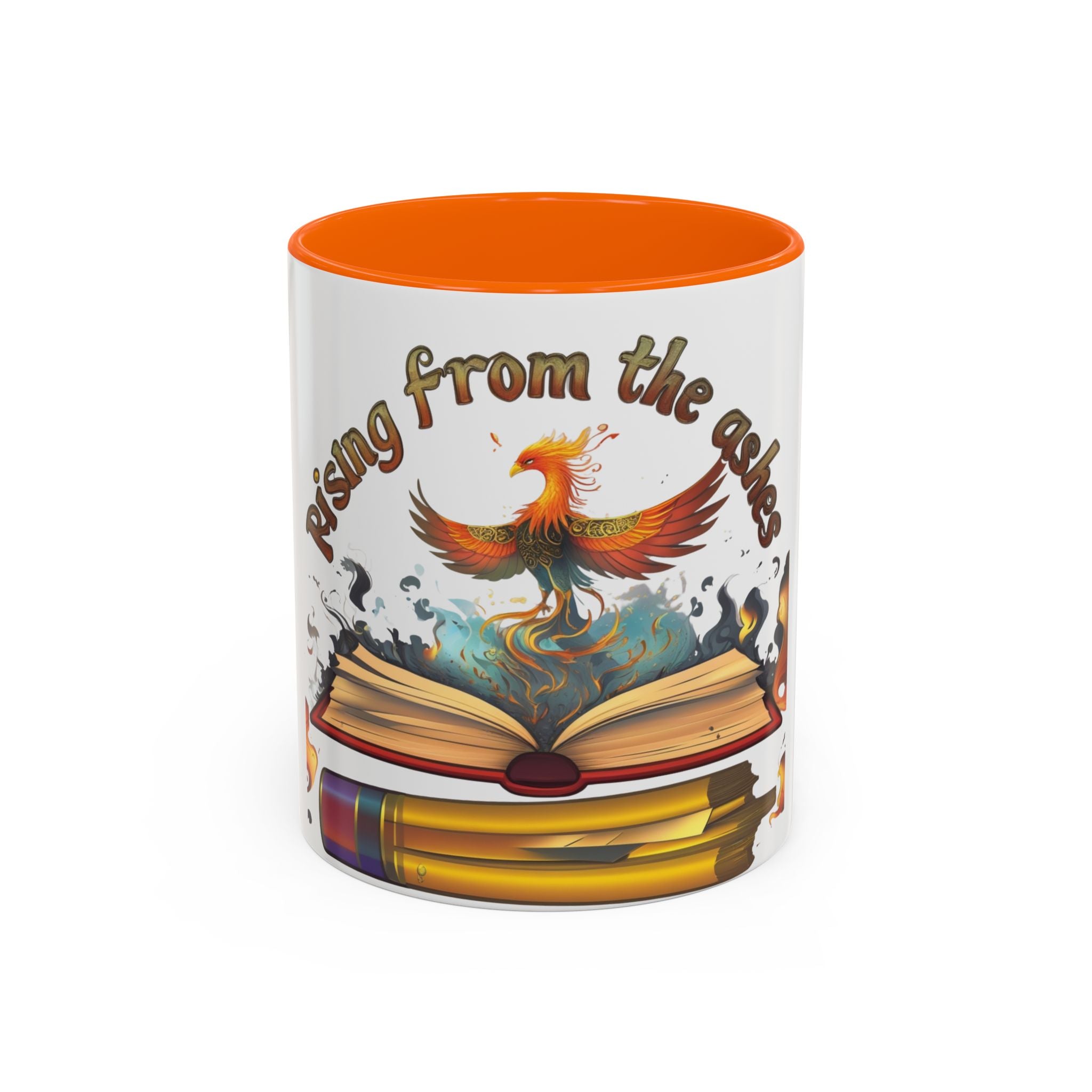 Rising from the Ashes Coffee Mug | Inspirational Phoenix Design | Motivational Gift for Book Lovers &amp; Comebacks