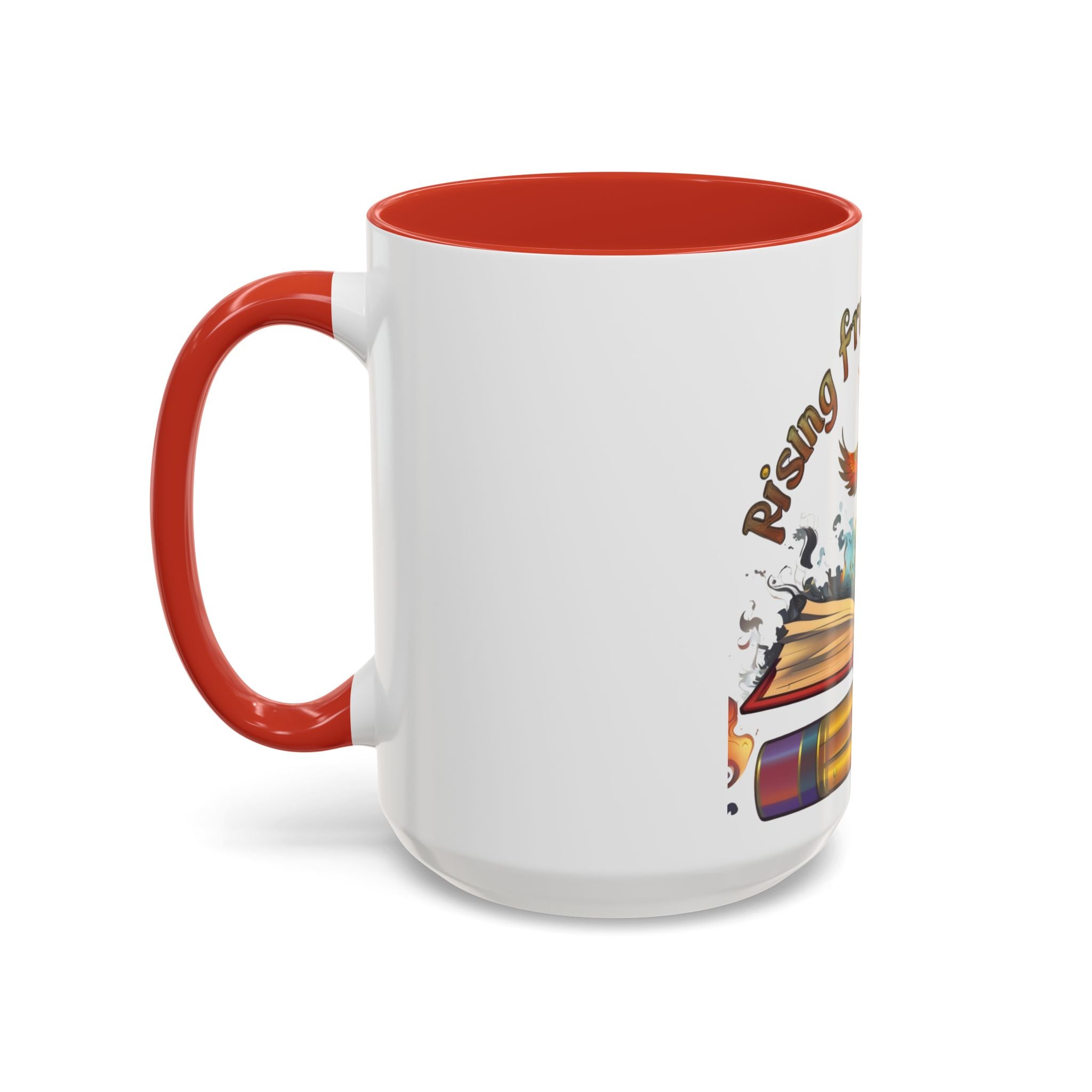 Rising from the Ashes Coffee Mug | Inspirational Phoenix Design | Motivational Gift for Book Lovers &amp; Comebacks